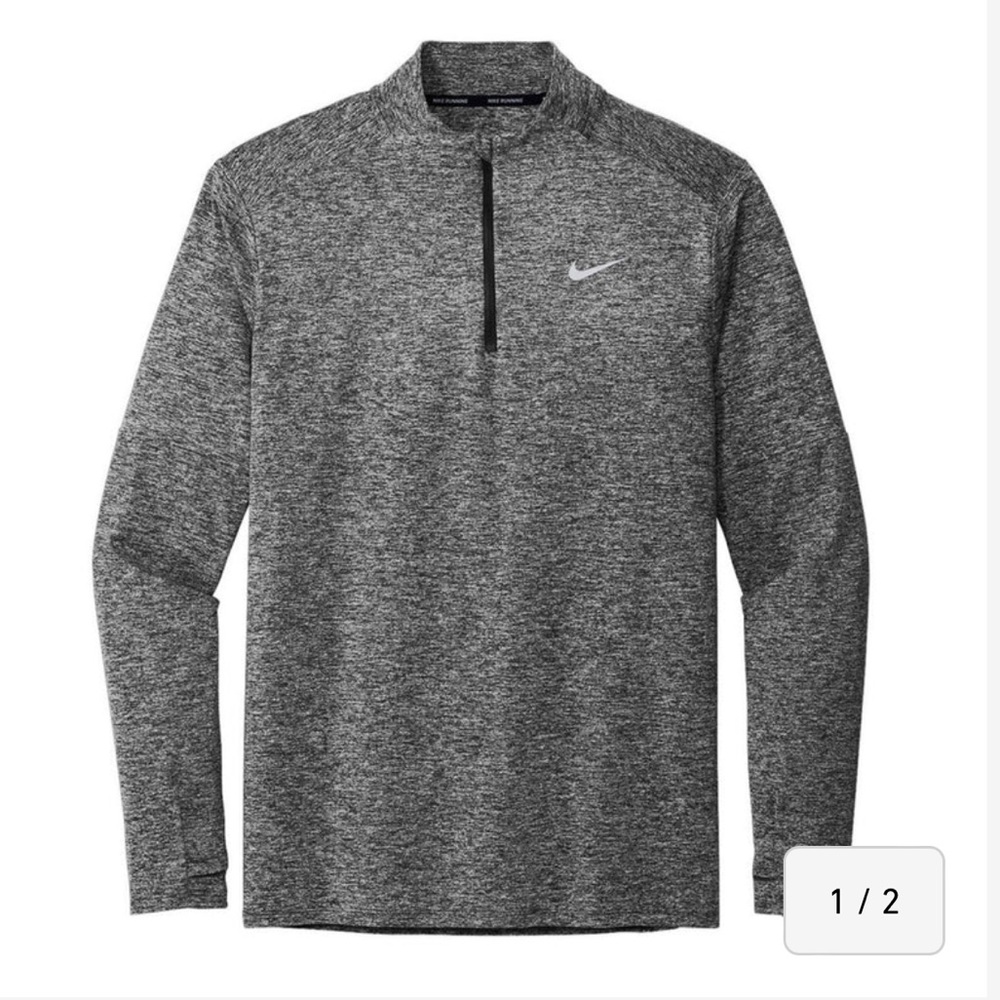 Nike Men’s Dri-Fit Long Sleeve Half Zip in Grey